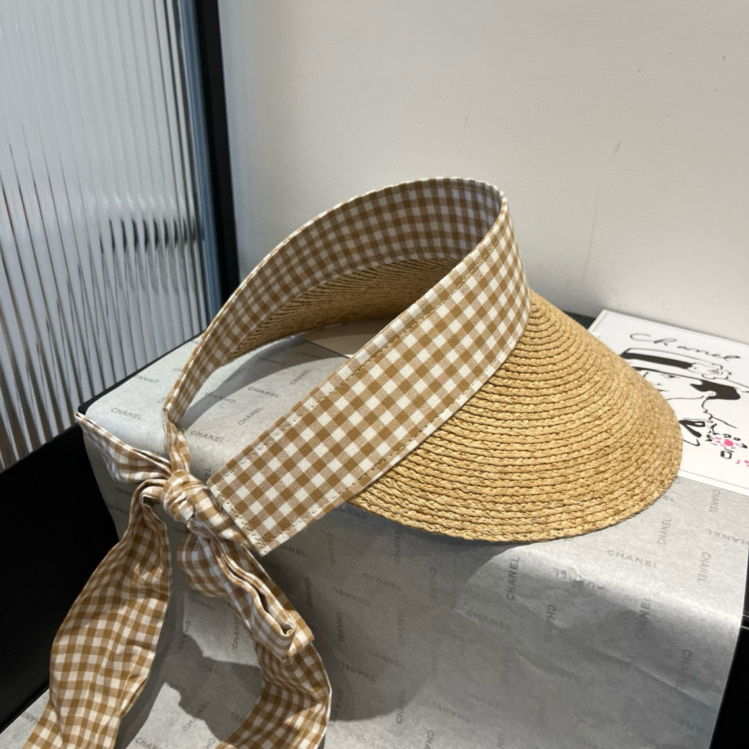 P
缪缪miumiu2024春夏新款拉菲遮阳帽，发箍高级定制，
