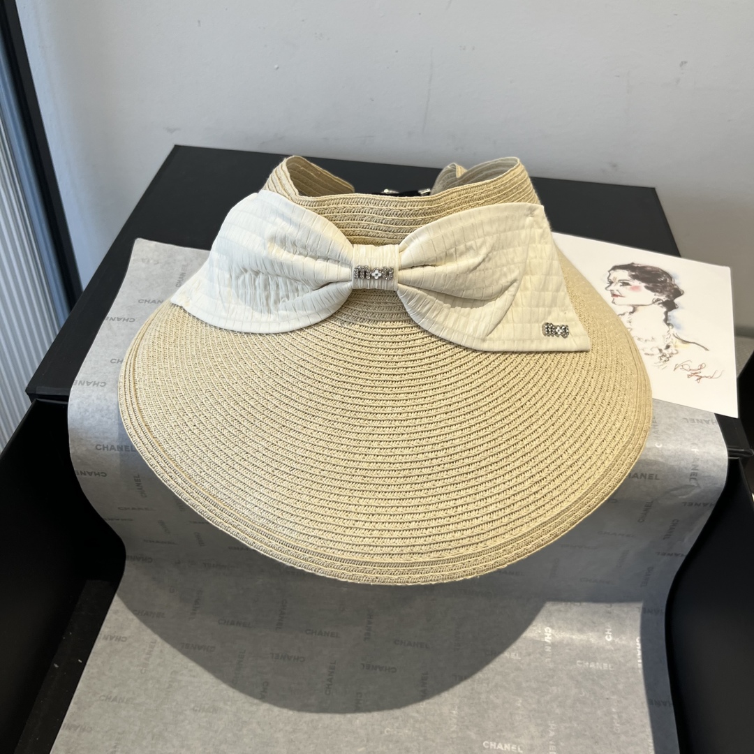 P

miumiu缪缪新款蝴蝶结空顶草帽