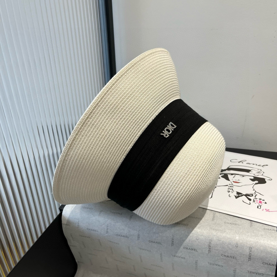 P

Dior迪奥新款盆帽，名媛风草帽，台湾PP草制作，头围57cm