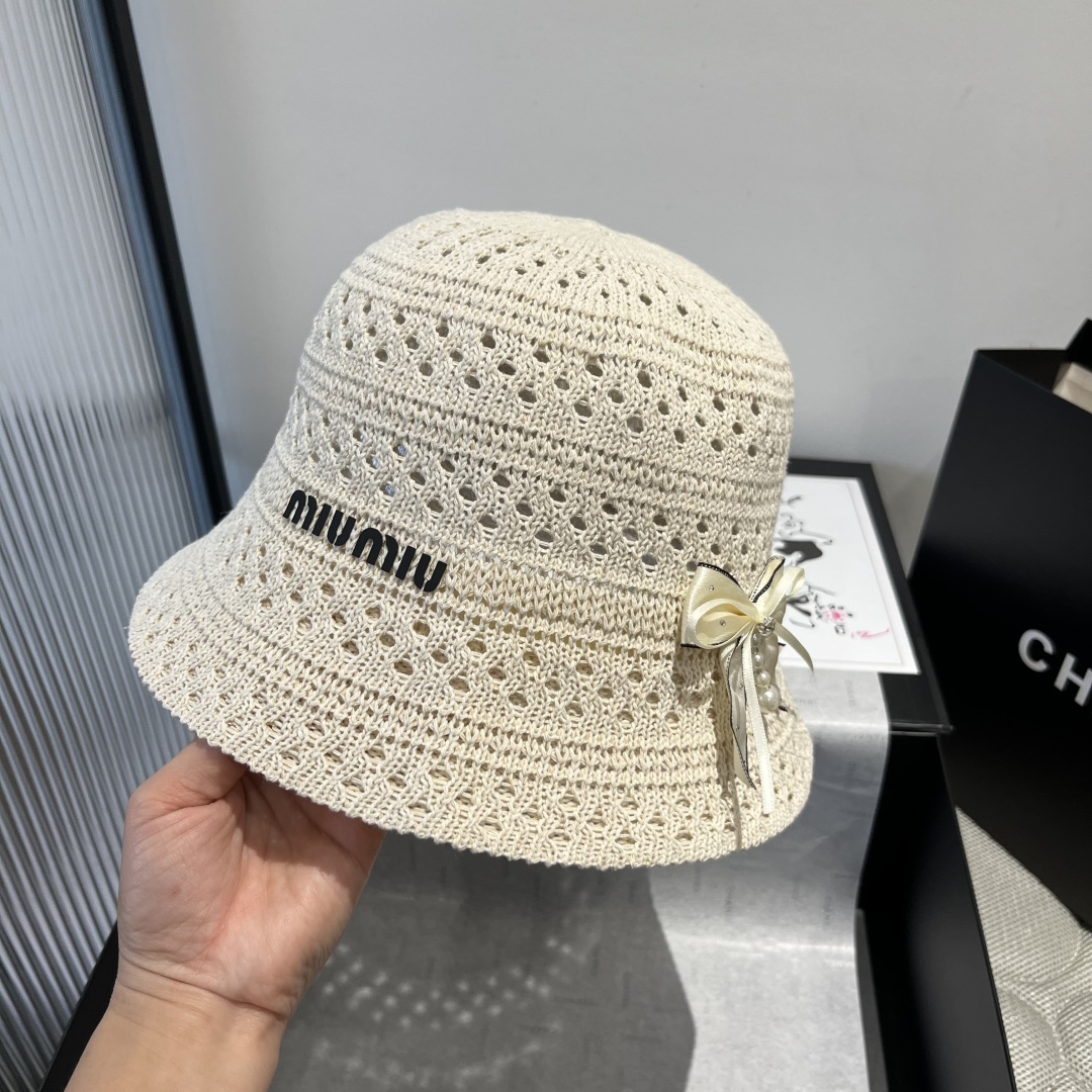 P
miumiu缪缪新款针织收购渔夫帽，头围57cm