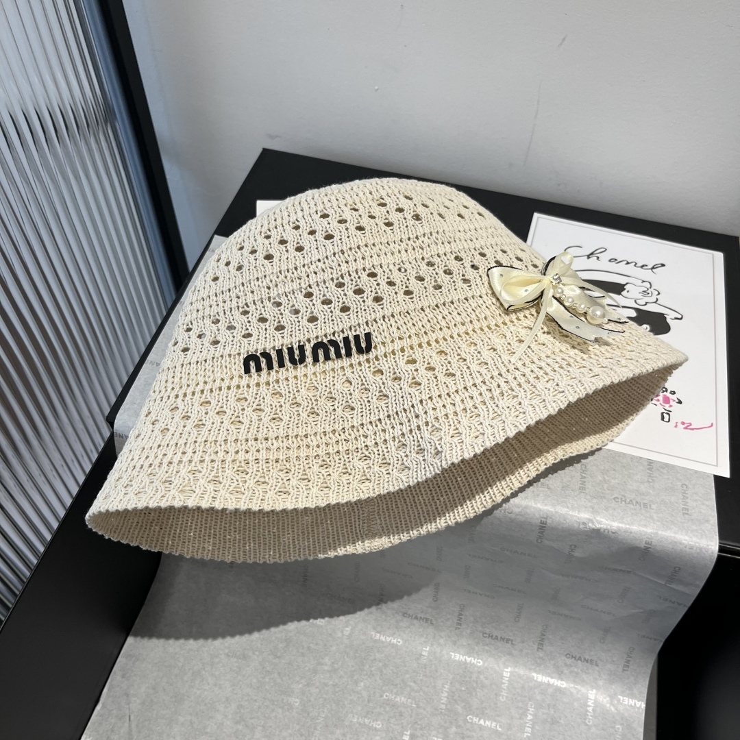 P
miumiu缪缪新款针织收购渔夫帽，头围57cm