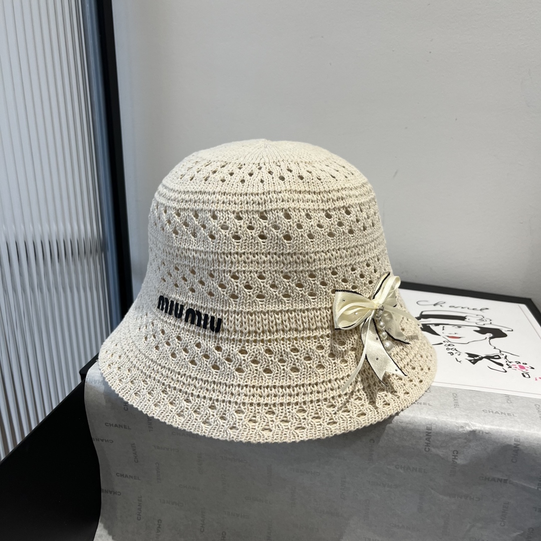 P
miumiu缪缪新款针织收购渔夫帽，头围57cm