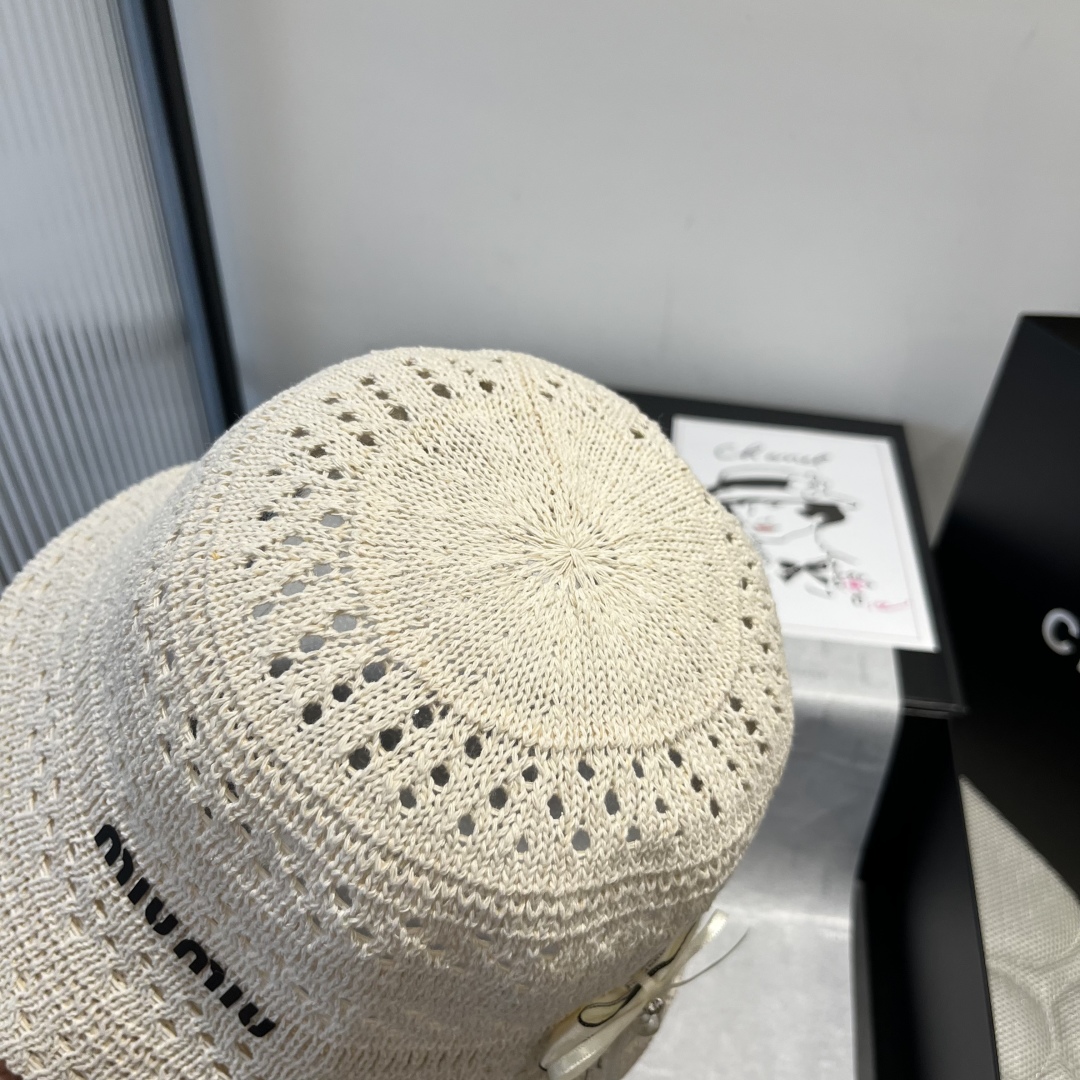 P
miumiu缪缪新款针织收购渔夫帽，头围57cm