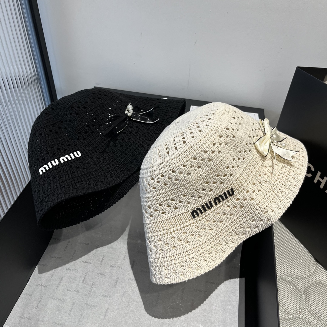 P
miumiu缪缪新款针织收购渔夫帽，头围57cm