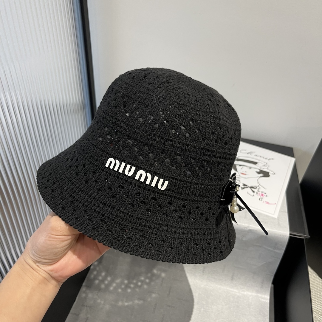 P
miumiu缪缪新款针织收购渔夫帽，头围57cm