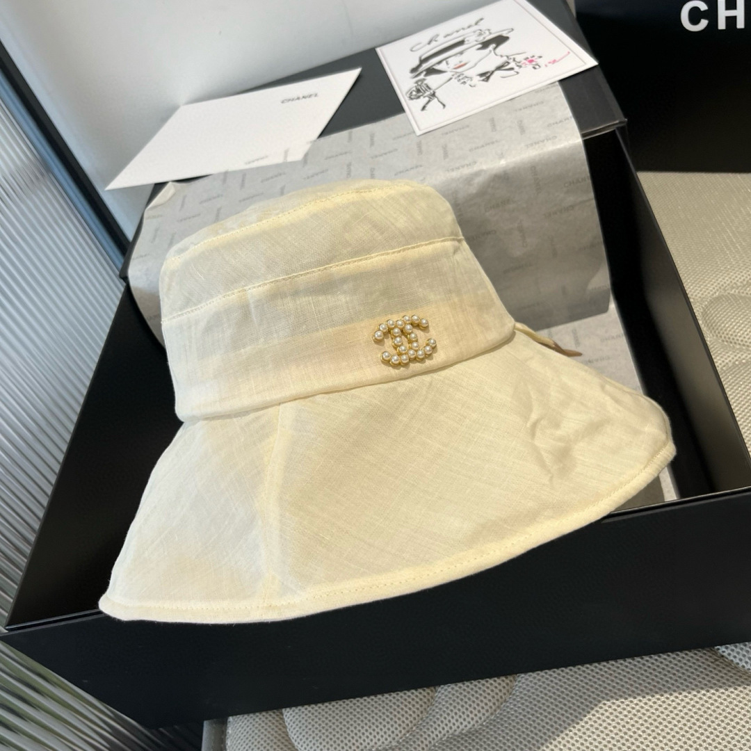 P

Chanel香奈儿真丝遮阳帽，名媛风渔夫帽，头围57cm可折叠