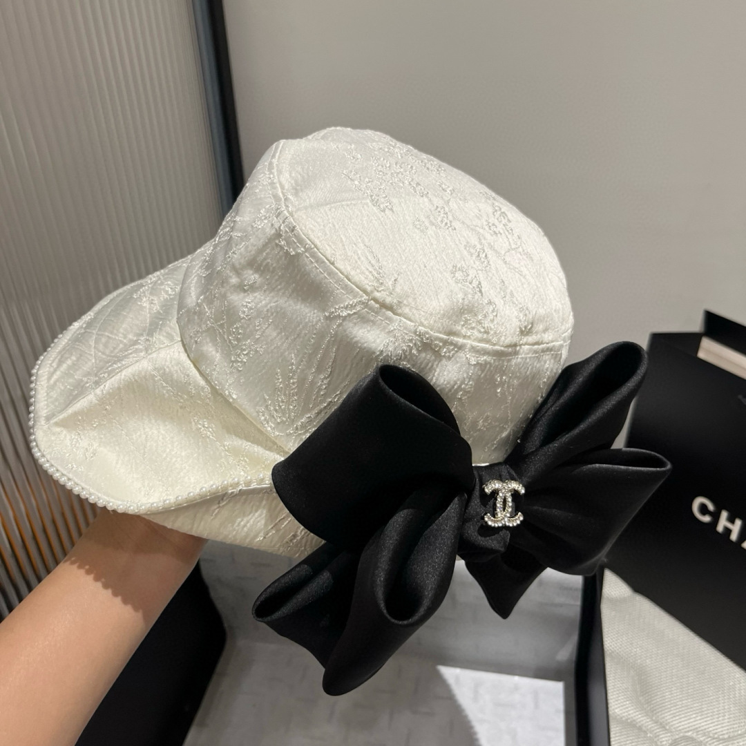 P

Chanel香奈儿高端蝴蝶结渔夫帽，遮阳帽，春秋新款，头围57cm