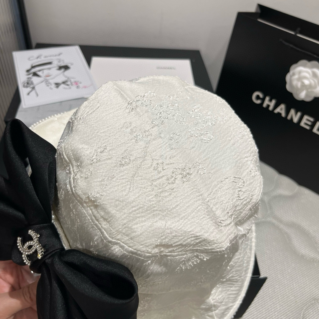 P

Chanel香奈儿高端蝴蝶结渔夫帽，遮阳帽，春秋新款，头围57cm