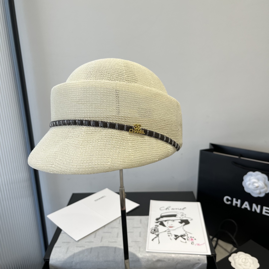 P

Chanel香奈儿新款鸭舌军帽，针织面料，轻盈舒适，头围57cm