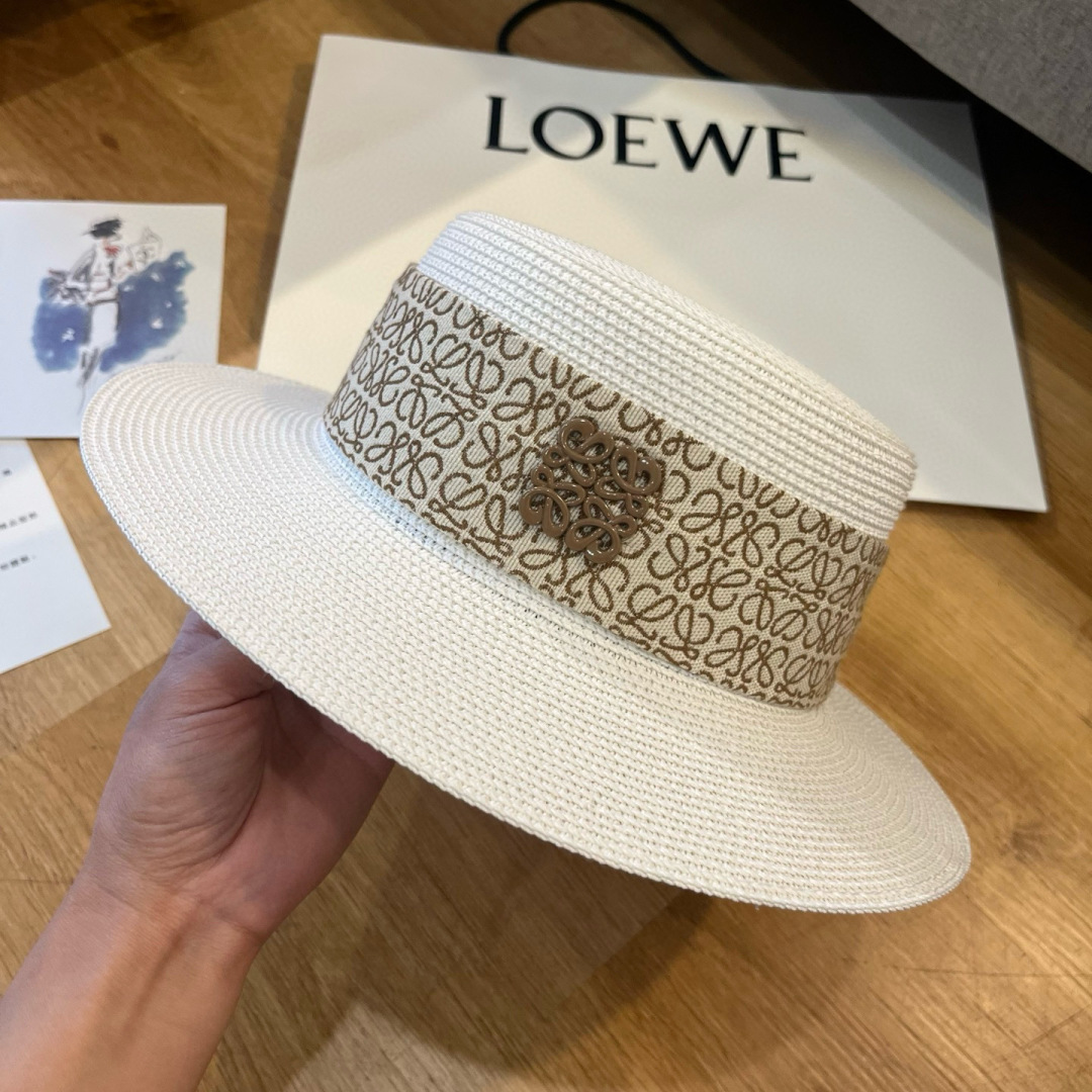 P

ＬＯＥＷＥ罗意威新款平顶草帽，礼帽，头围57cm