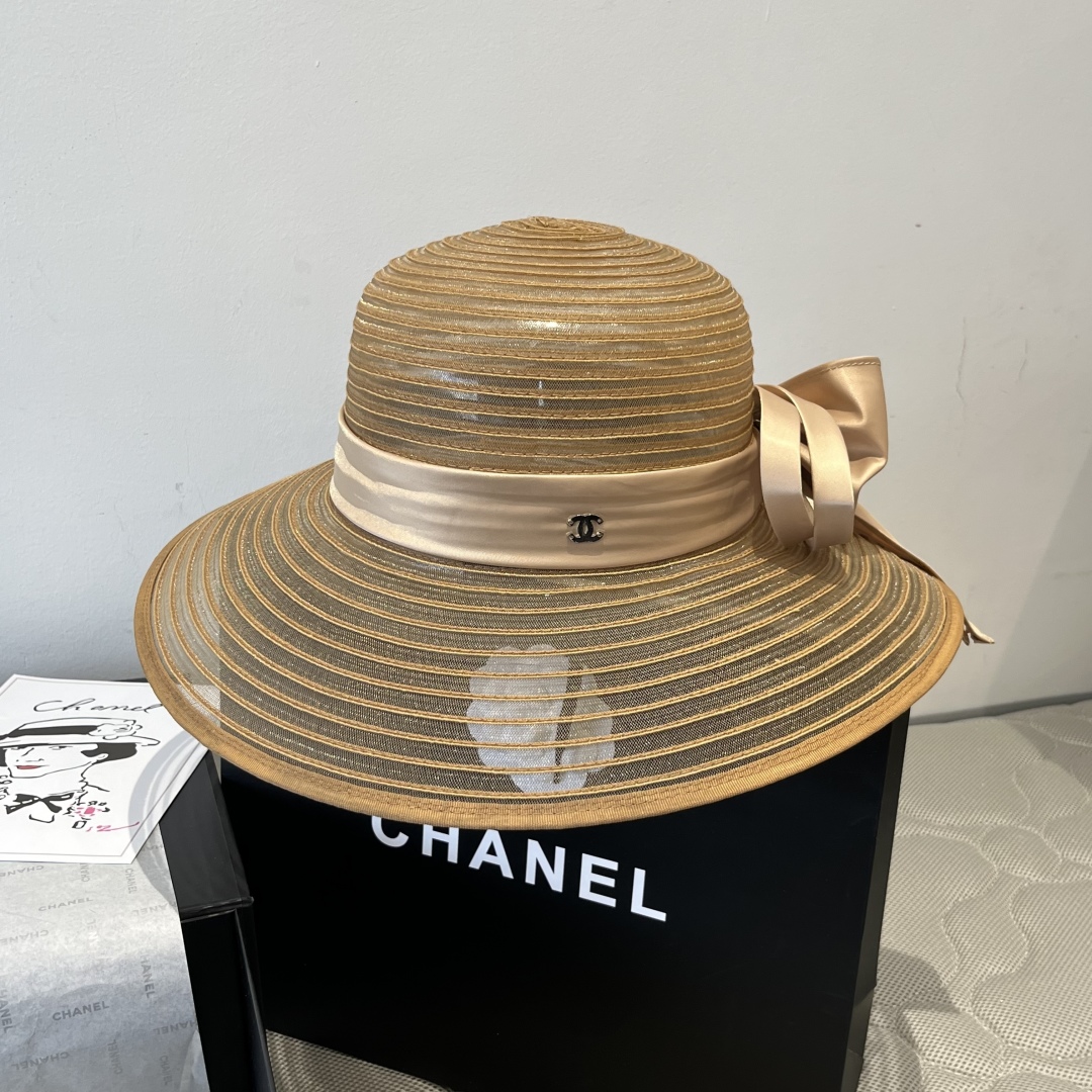 P

Chanel香奈儿欧根纱名媛风礼帽，搭配绸缎蝴蝶结，头围57cm