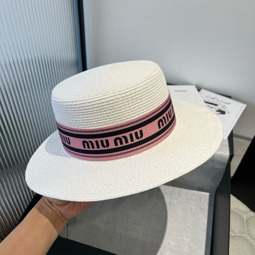 P

miumiu缪缪新款平顶礼帽，头围57cm