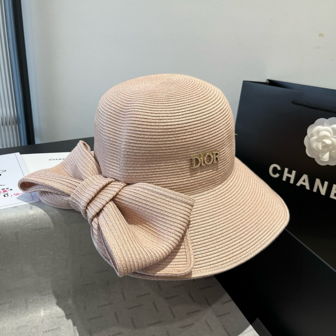 NO:228344,Dior new style bow straw hat, head circumference 57cm hat straw hat fisherman hat baseball hat, hat, dior, dior, espadrilles, hats19860909Dior迪奥新款蝴蝶结草帽,头围57cm帽子草帽渔夫帽棒球帽,帽子,dior,dior,espadrilles,hats,hat