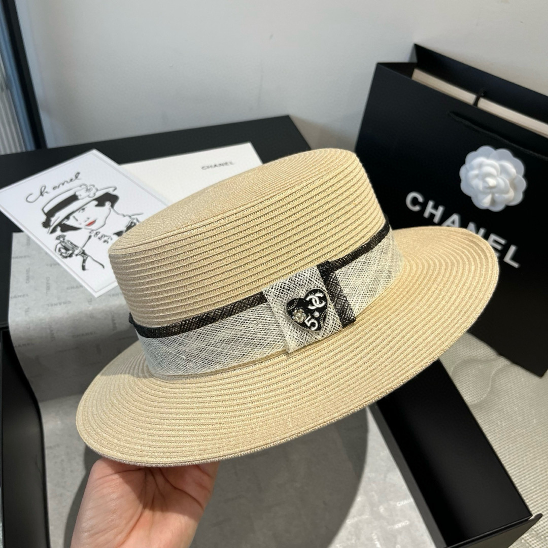 NO:228349,Chanel Chanel, top hat, shiny straw hat, head circumference 57cm hat, straw hat, fisherman hat, baseball hat, hat, chanel, chanel, espadrilles, hats19860909Chanel香奈儿,平顶礼帽,麻纱草帽,头围57cm帽子草帽渔夫帽棒球帽,帽子,chanel,chanel,espadrilles,hats,hat