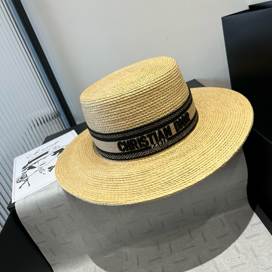 NO:228341,Dior flat top straw hat, Rafi hat, head circumference 57cm hat, straw hat, fisherman hat, baseball hat, hat, dior, dior, espadrilles, hats19860909Dior迪奥平顶草帽,拉菲草帽,头围57cm帽子草帽渔夫帽棒球帽,帽子,dior,dior,espadrilles,hats,hat