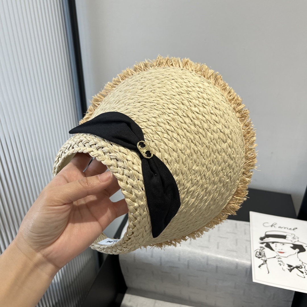 P

Celine赛琳新款草帽，空顶蝴蝶结遮阳帽