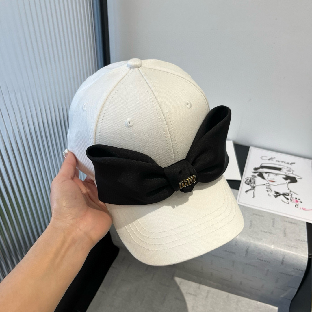 NO:229964,Miumiu Miumi bow baseball cap, high-end customization, head circumference 57cm hat, straw hat, fisherman hat, baseball cap, hat, miumiu, espadrilles, hats19860909miumiu缪缪蝴蝶结鸭舌帽,高端定制,头围57cm帽子草帽渔夫帽棒球帽,帽子,miumiu,espadrilles,hats,hat