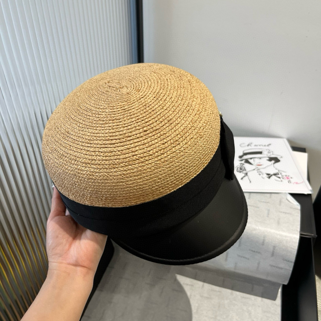 P

Dior冬奥新款鸭舌骑士帽，拉菲草帽，头围57cm