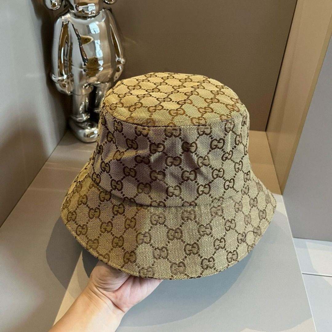 P

Gucci古奇经典款老花渔夫帽，男女通用，头围57cm