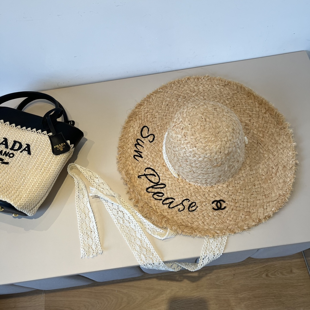 NO:343369,Chanel Chanel Rafi Straw Hat, Beach brim hat, Head circumference 57cm hat Straw Hat Fisherman's hat Baseball hat, Hats, Chanel, Chanel, espadrilles, HatsChanel香奈儿拉菲草帽,沙滩大檐帽,头围57cm帽子草帽渔夫帽棒球帽,帽子,chanel,chanel,espadrilles,hats,hat