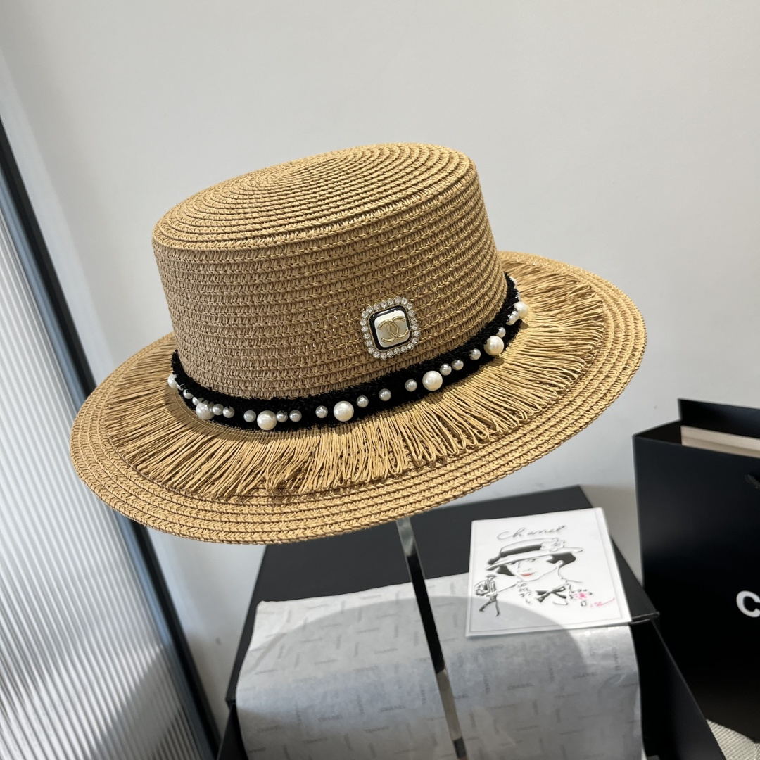 NO:343394,Chanel Chanel new flat top straw hat, head circumference 57cm hat straw hat fisherman hat baseball hat, hat, chanel, chanel, espadrilles, hatsChanel香奈儿新款平顶草帽,头围57cm帽子草帽渔夫帽棒球帽,帽子,chanel,chanel,espadrilles,hats,hat