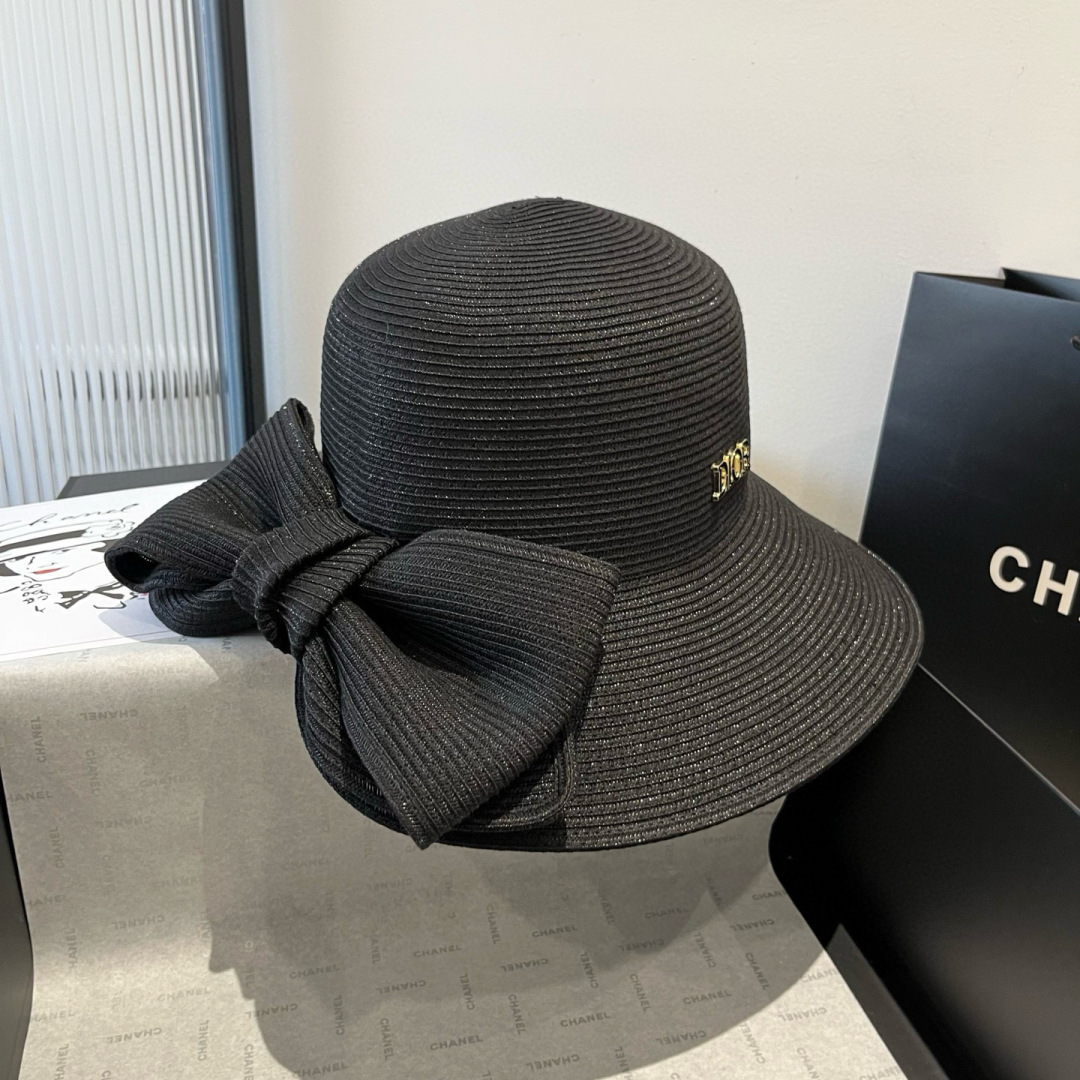 NO:343433,Dior new style bow straw hat, head circumference 57cm hat straw hat fisherman hat baseball hat, hat, dior, dior, espadrilles, hatsDior迪奥新款蝴蝶结草帽,头围57cm帽子草帽渔夫帽棒球帽,帽子,dior,dior,espadrilles,hats,hat