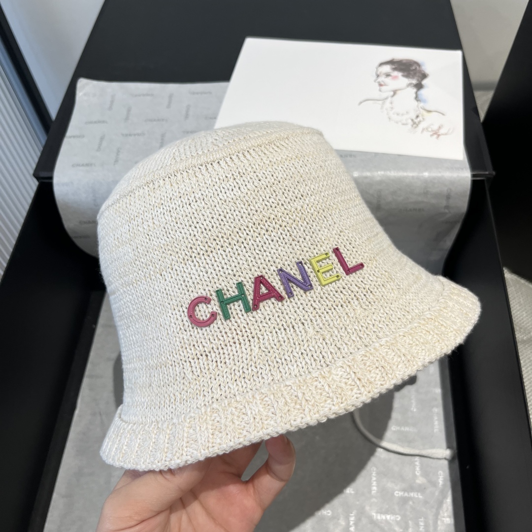 P

Chanel香奈儿针织渔夫帽，小礼帽，头围57cm