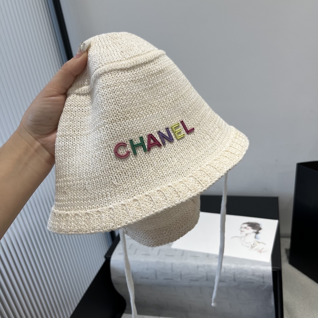 P

Chanel香奈儿针织渔夫帽，小礼帽，头围57cm