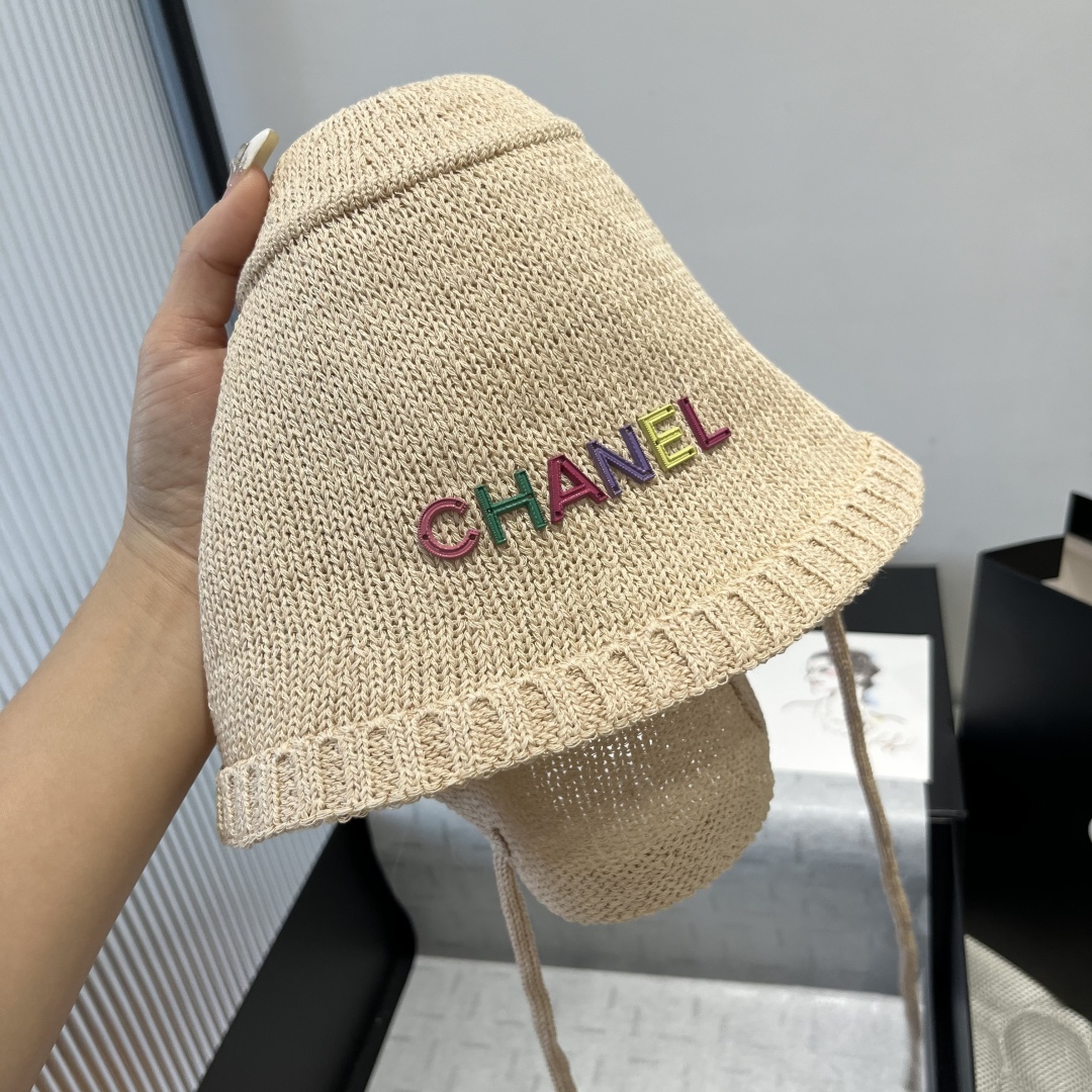 P

Chanel香奈儿针织渔夫帽，小礼帽，头围57cm