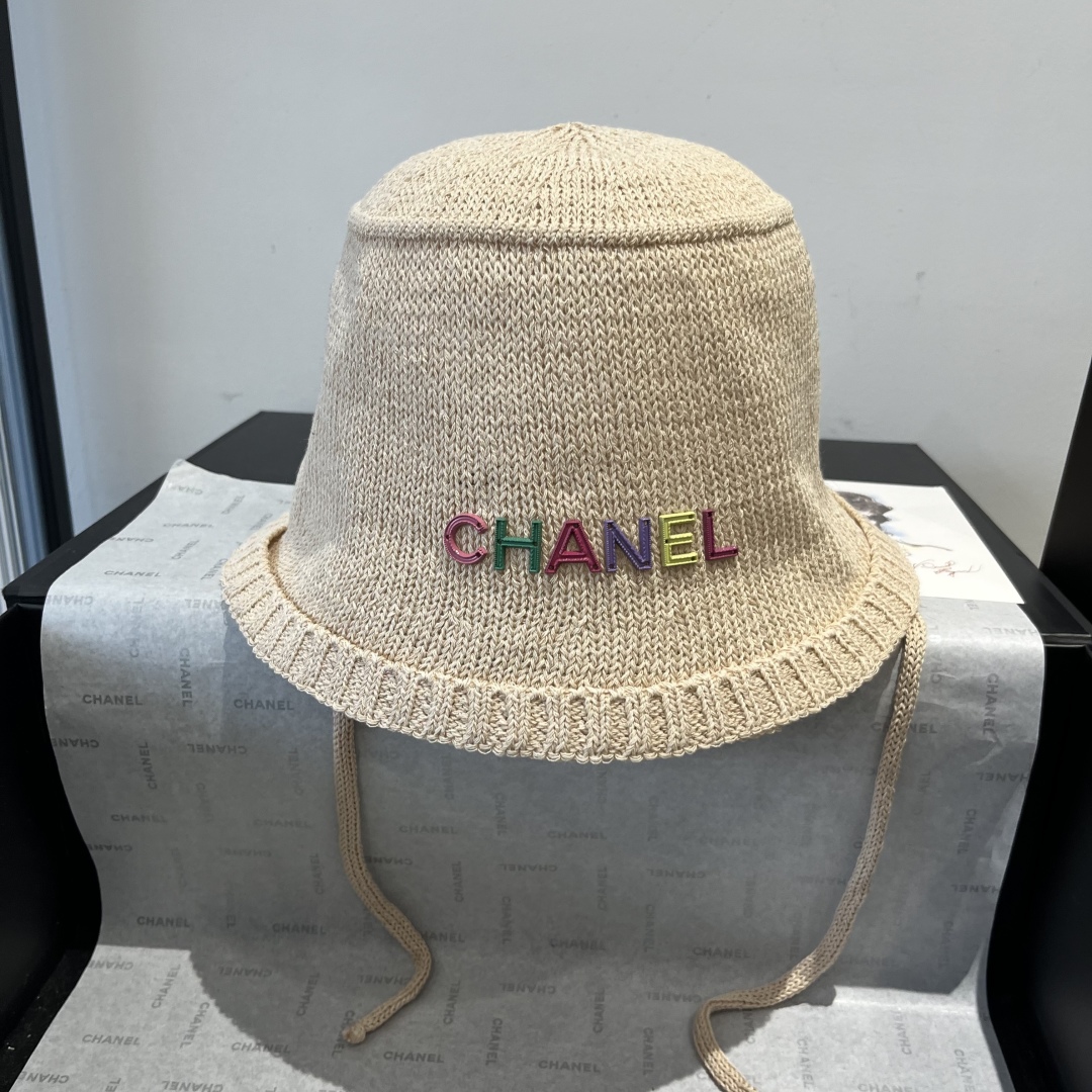 P

Chanel香奈儿针织渔夫帽，小礼帽，头围57cm