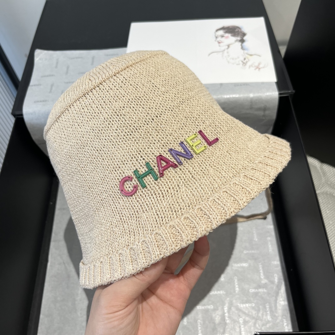 P

Chanel香奈儿针织渔夫帽，小礼帽，头围57cm