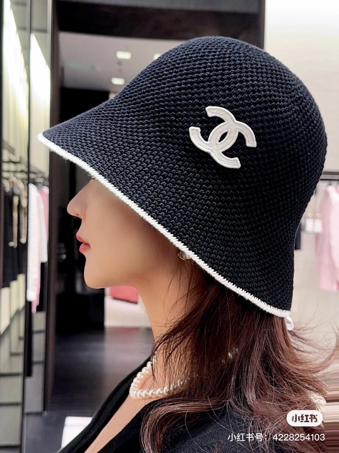 P

Chanel香奈儿渔夫帽，针织手抓帽，头围57cm