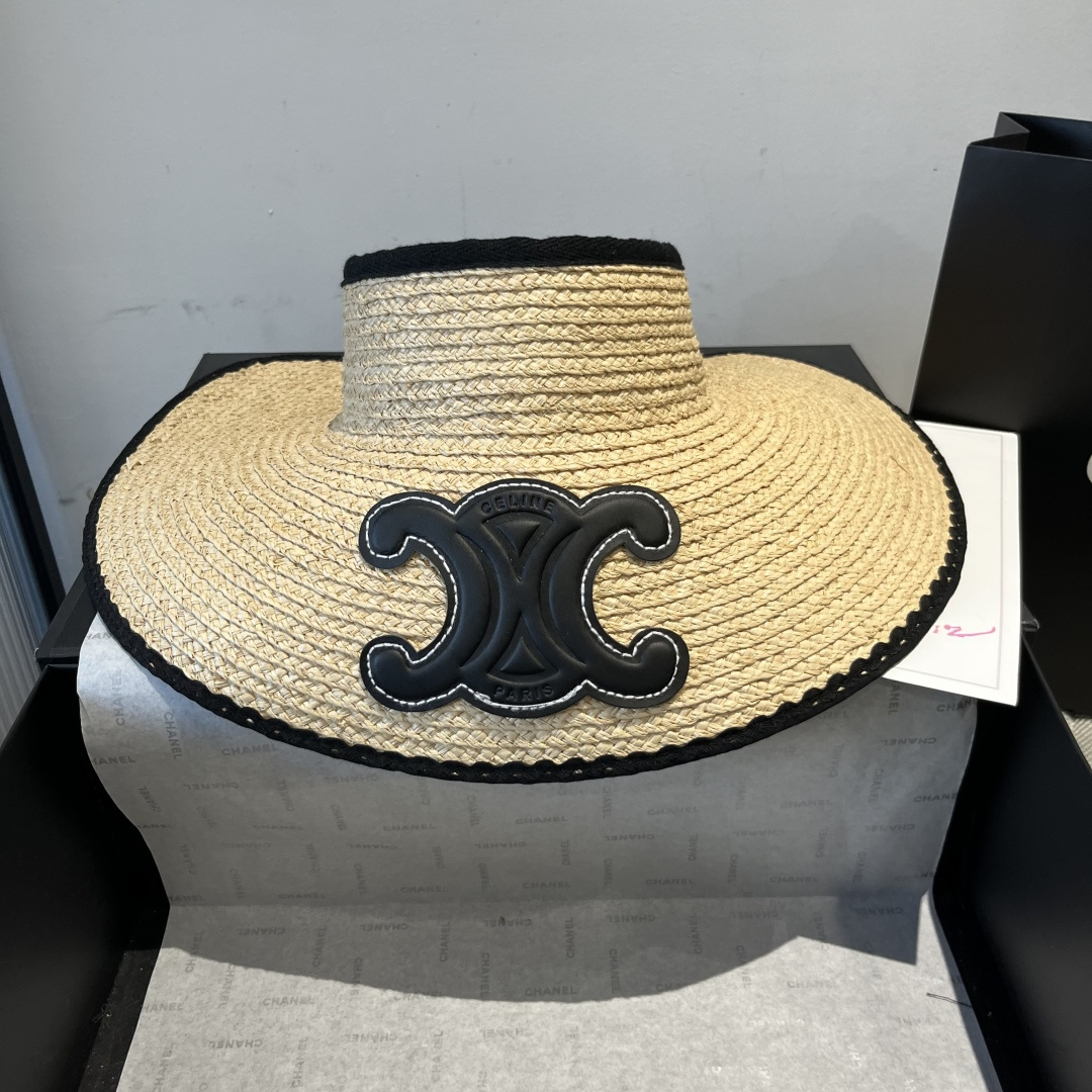 NO:351933,Celine Celine's empty top sun hat, Rafi straw hat, head circumference 57cm hat, straw hat, fisherman hat, baseball hat, hat, celine, celine, espadrilles, hatsCeline赛琳额空顶遮阳帽,拉菲草帽,头围57cm帽子草帽渔夫帽棒球帽,帽子,celine,celine,espadrilles,hats,hat