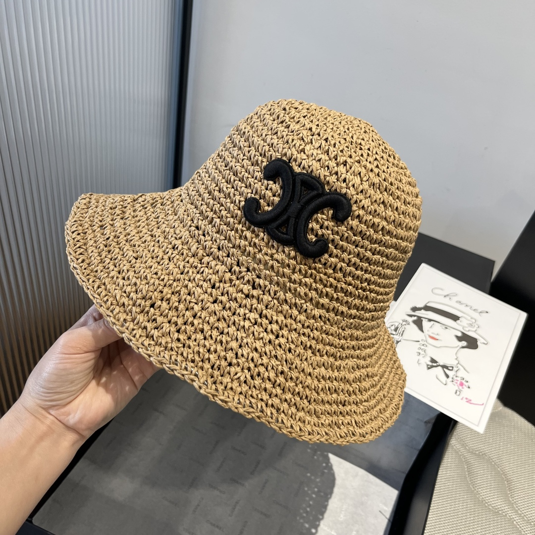 NO:351958,Celine 2025 summer folding straw hat, pure finish crochet, head circumference 57cm, foldable hat, straw hat, fisherman hat, baseball hat, hat, celine, espadrilles, hats赛琳2025夏款折叠草帽,纯收工钩织,头围57cm,可折叠帽子草帽渔夫帽棒球帽,帽子,celine,espadrilles,hats,hat