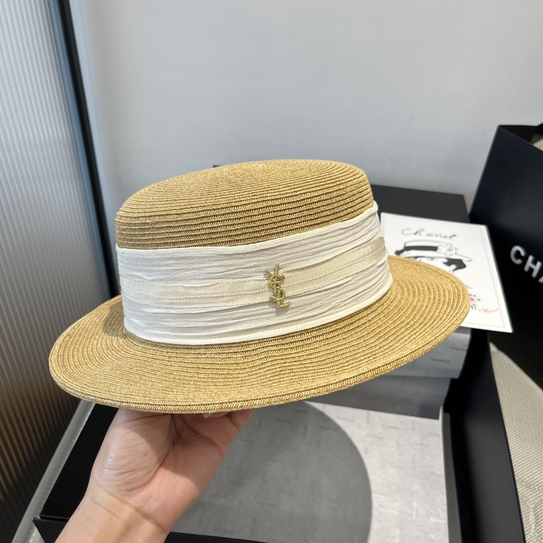 NO:356223,Saint Laurent's new flat top sun hat, sun straw hat, head circumference 57cm hat, straw hat, fisherman's hat, baseball hat, hat, saint laurent, espadrilles, hats圣罗兰新款平顶遮阳帽,遮阳草帽,头围57cm帽子草帽渔夫帽棒球帽,帽子,saint laurent,espadrilles,hats,hat