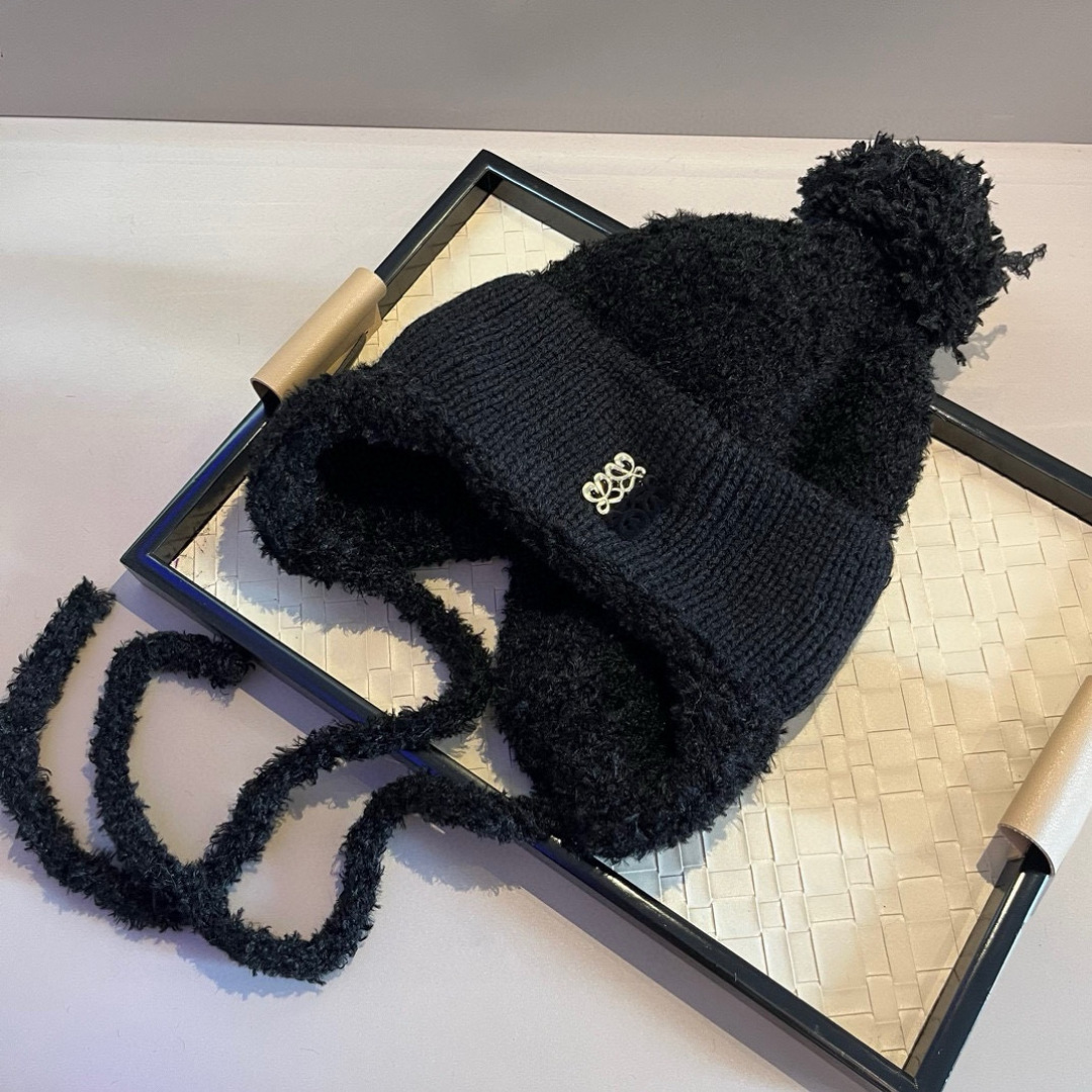 🆕

LOEWE罗意威秋冬新款护耳帽，黑 卡其两色