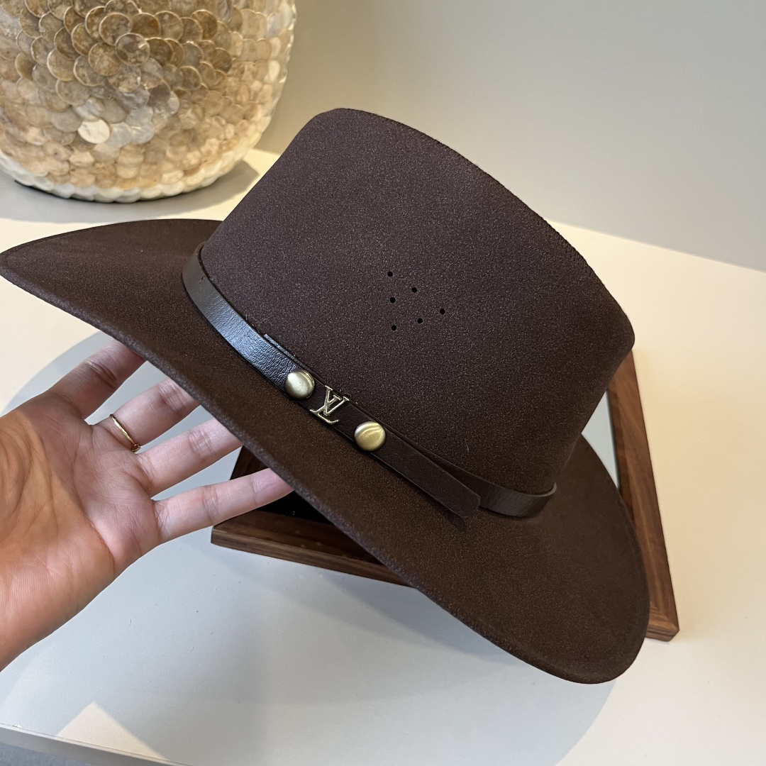 🆕

LV新款礼帽，百分百羊毛礼帽，凹凸有致，头围57cm