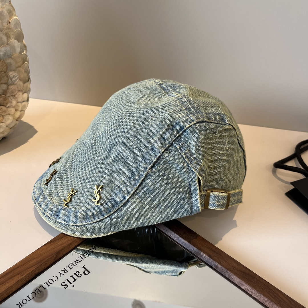 🆕

圣罗兰复古风前进鸭舌帽，高级百搭，头围57cm