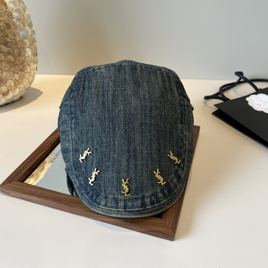 🆕

圣罗兰复古风前进鸭舌帽，高级百搭，头围57cm