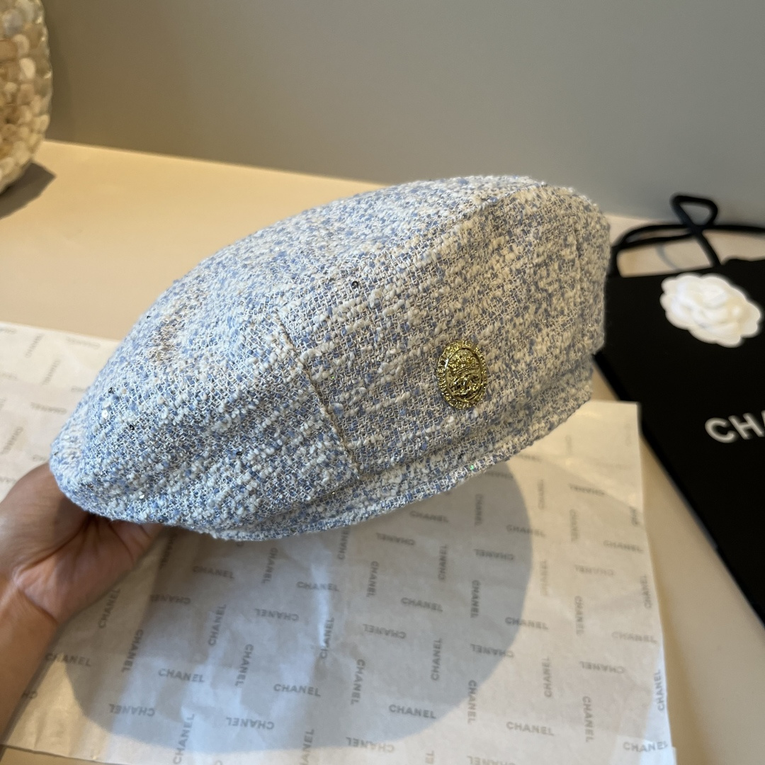 🆕

香奈儿新款鸭贝雷帽，头围57cm