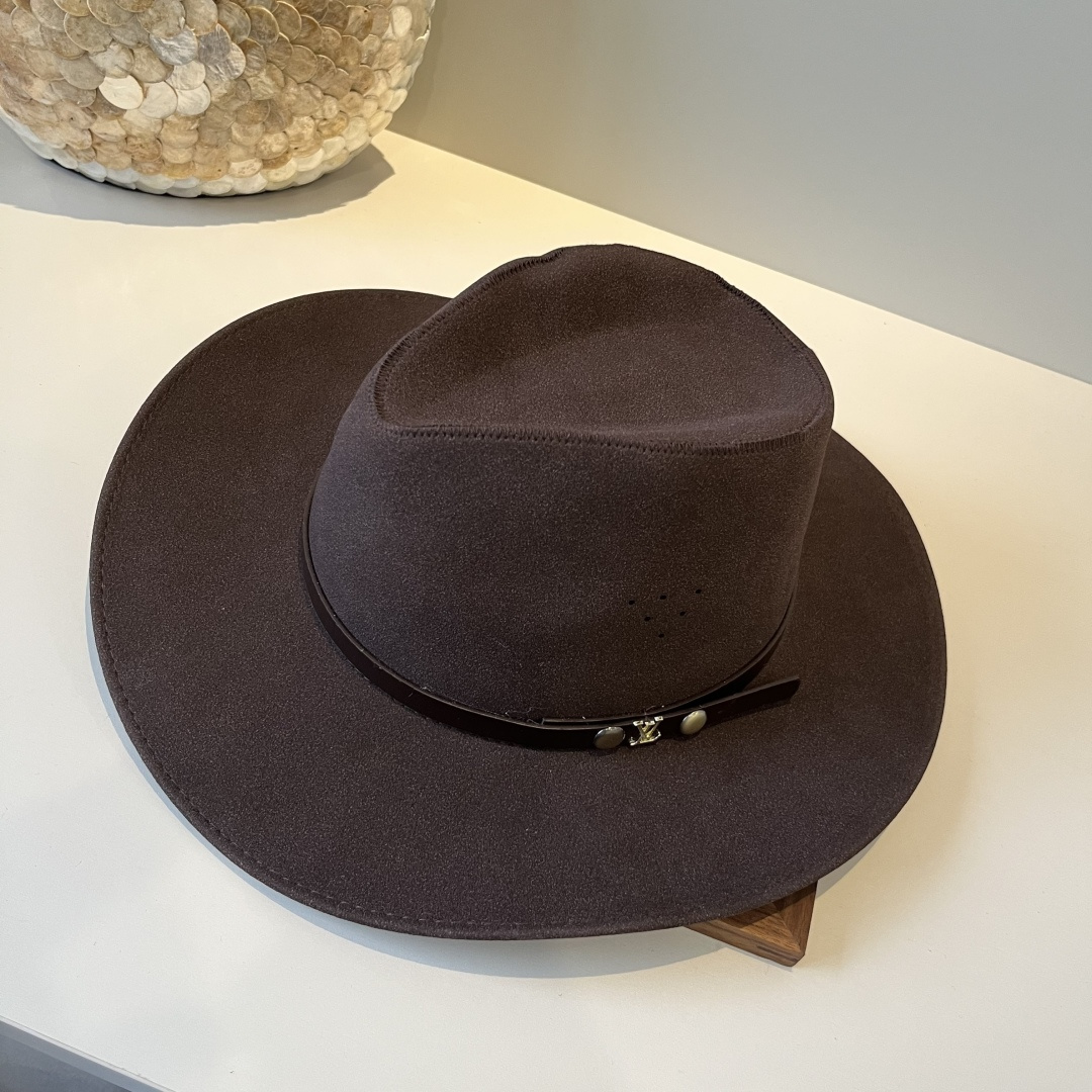 🆕

LV新款礼帽，百分百羊毛礼帽，凹凸有致，头围57cm