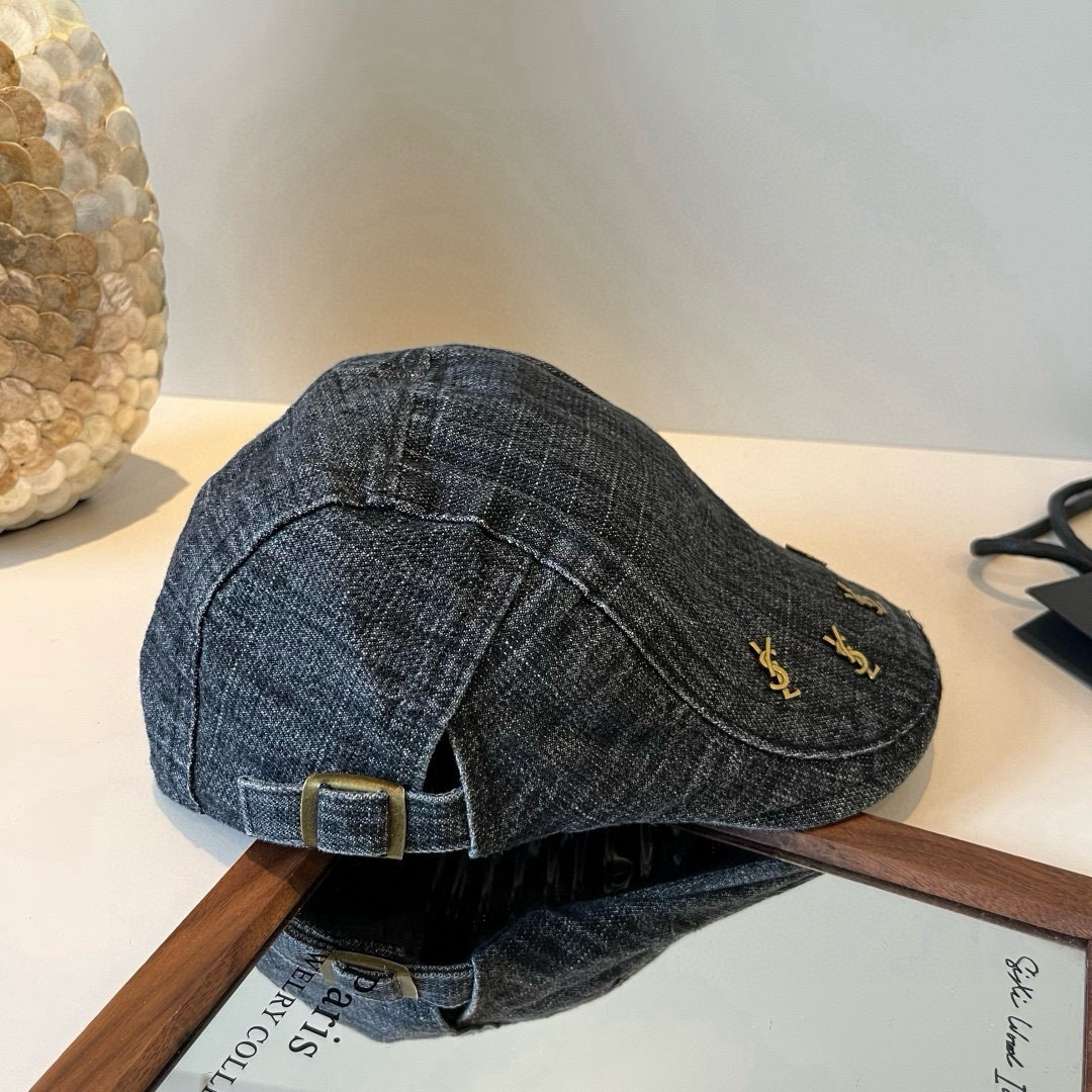 💕圣罗兰复古风前进鸭舌帽，高级百搭，头围57cm