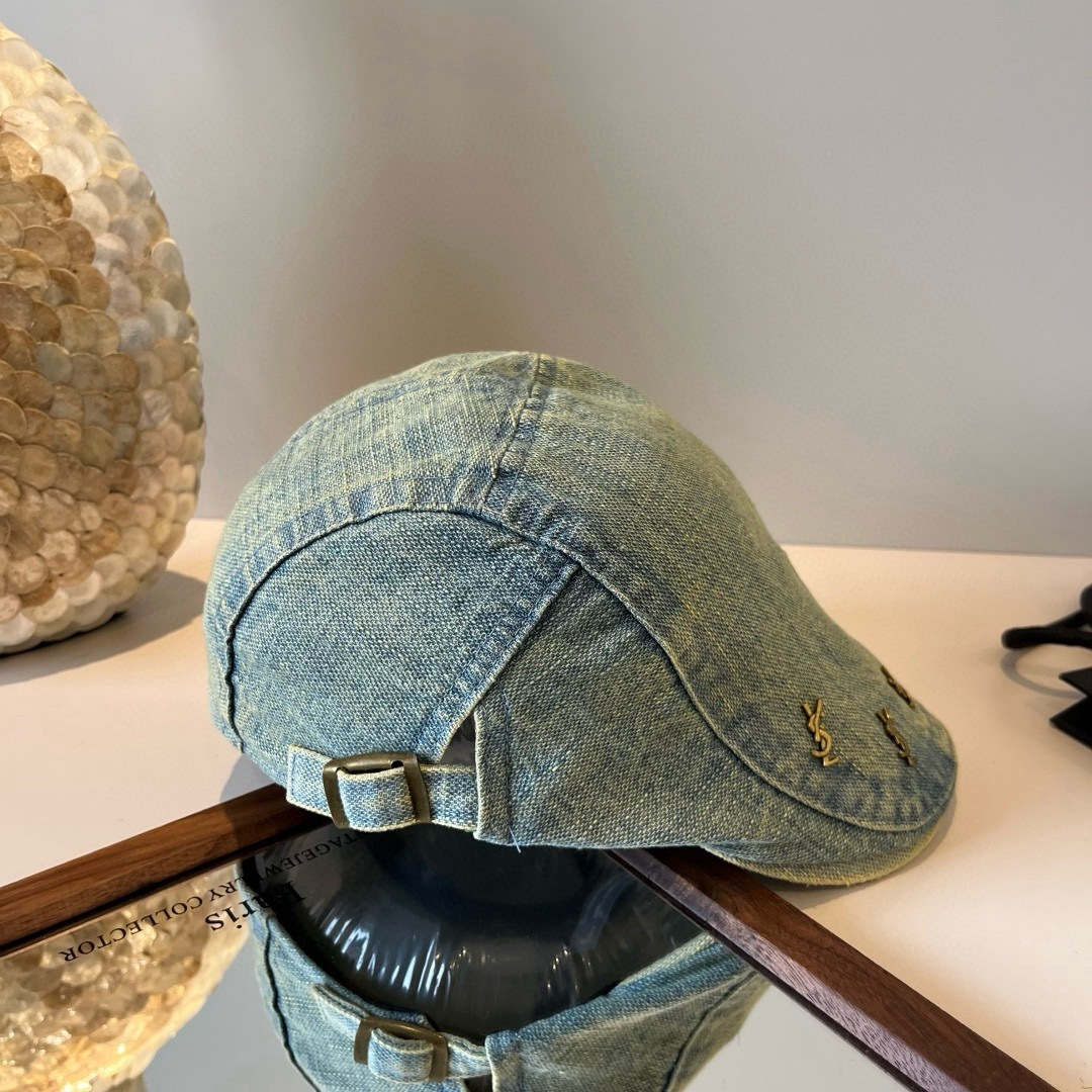 💕圣罗兰复古风前进鸭舌帽，高级百搭，头围57cm
