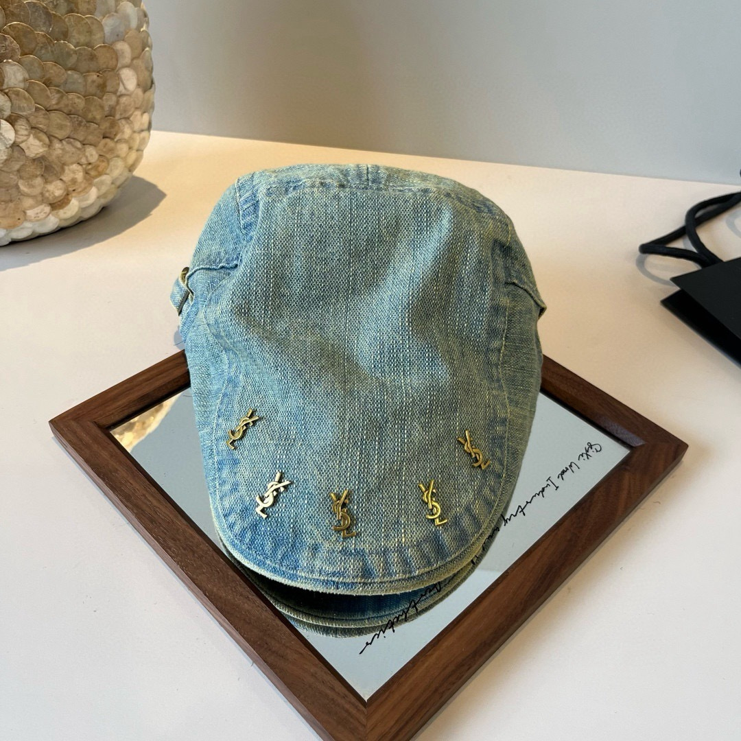 💕圣罗兰复古风前进鸭舌帽，高级百搭，头围57cm