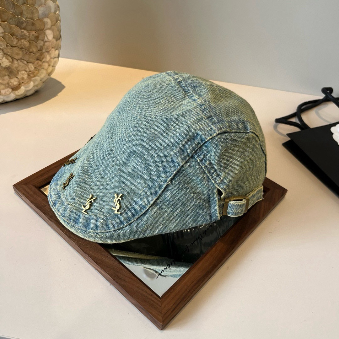 💕圣罗兰复古风前进鸭舌帽，高级百搭，头围57cm