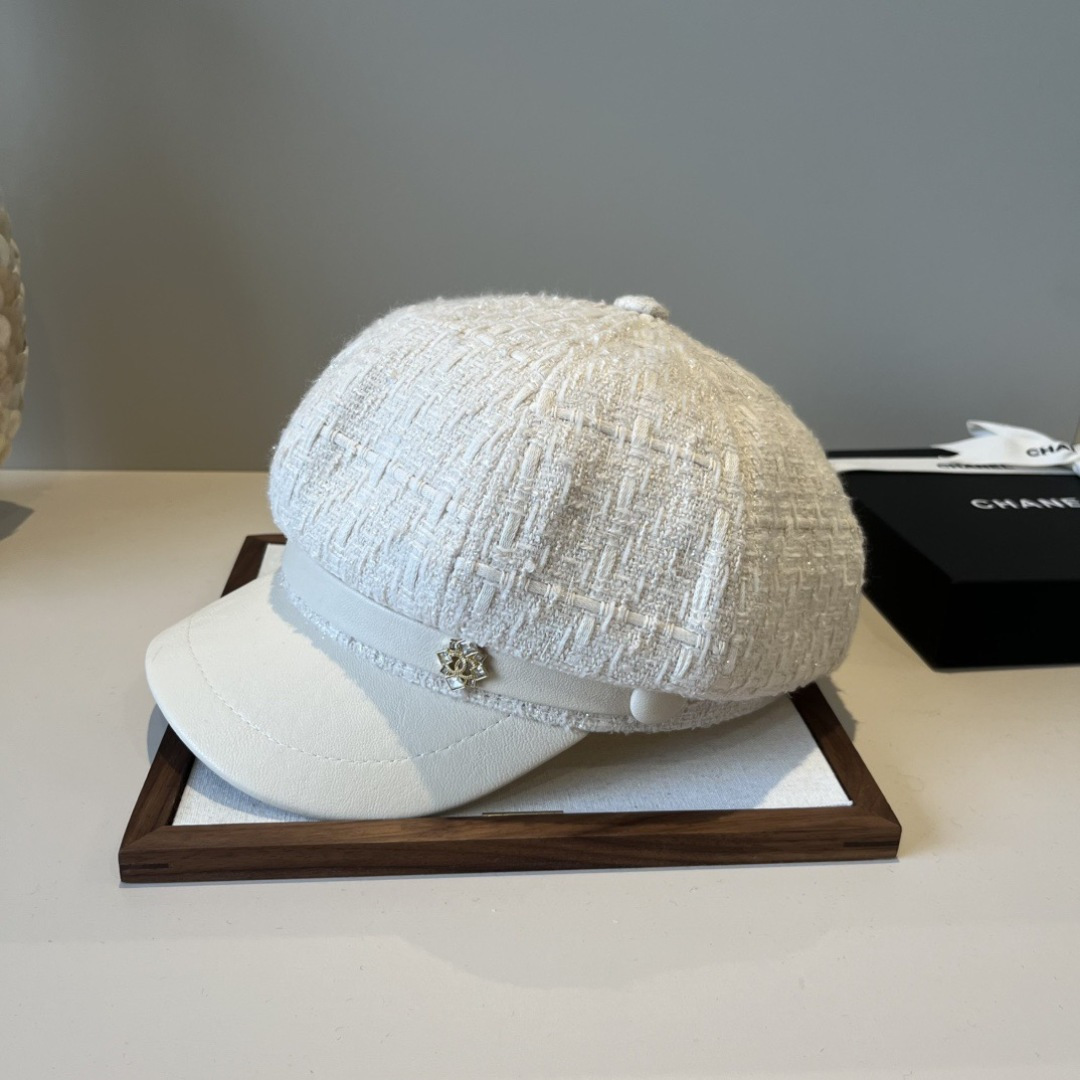 💕Chanel香奈儿画家帽，鸭舌军帽，头围57cm