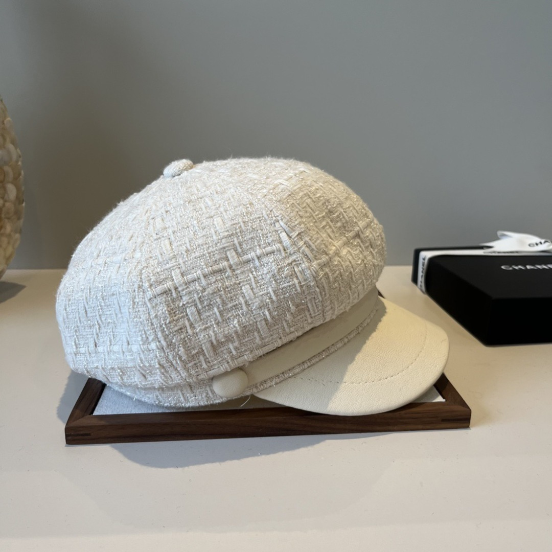 💕Chanel香奈儿画家帽，鸭舌军帽，头围57cm