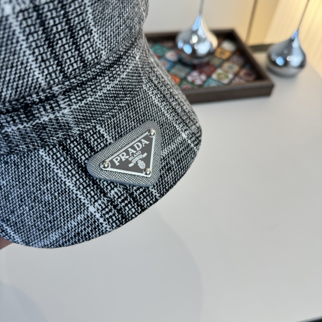 💕普拉达新款鸭舌军帽，高级定制，头围57cm