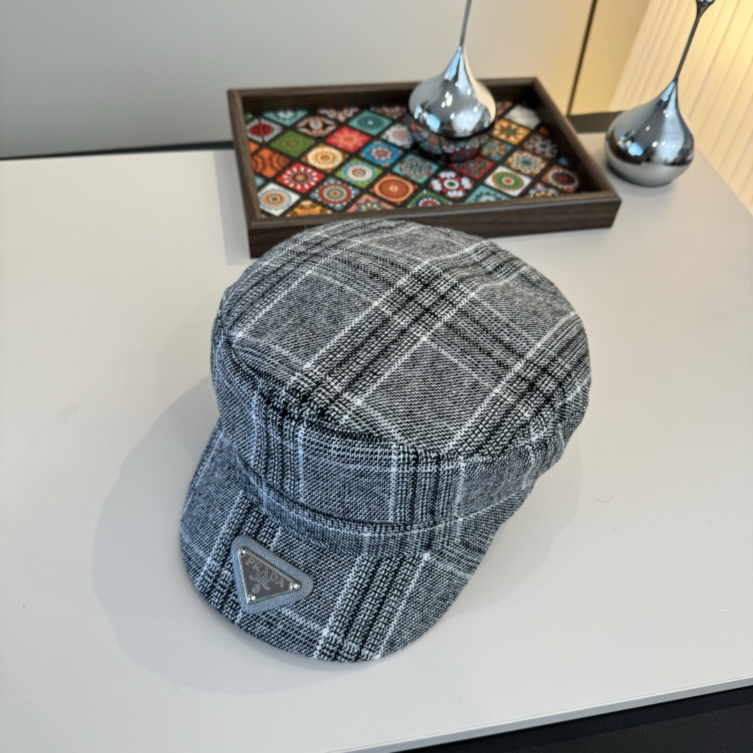 💕普拉达新款鸭舌军帽，高级定制，头围57cm