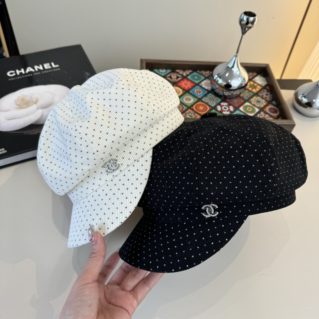 💕Chanel香奈儿新款鸭舌军帽，高级定制，头围57cm